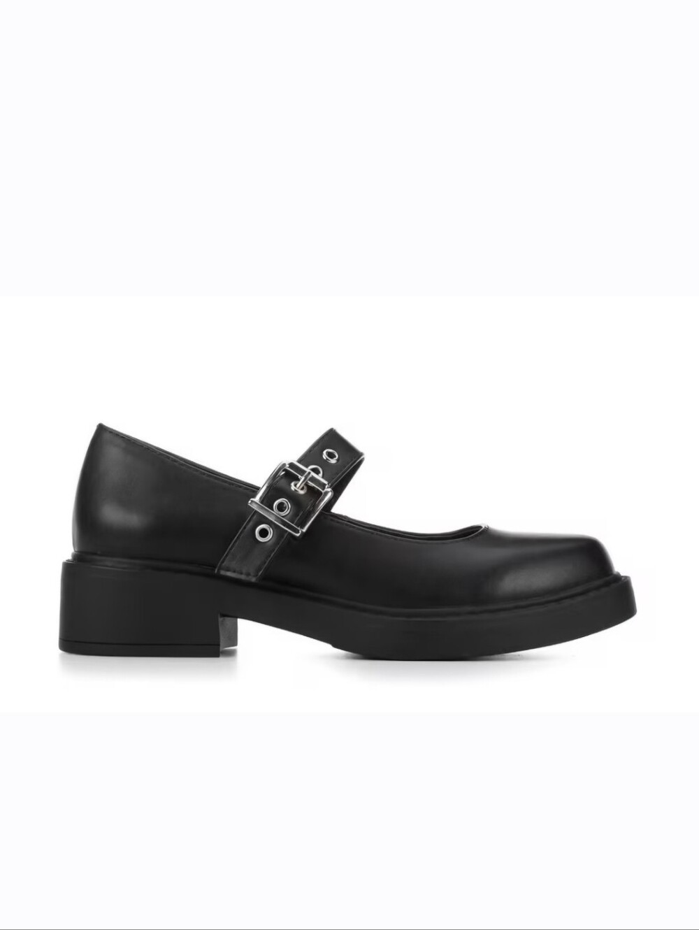 Soda Bonito-s Black Mary Jane Block Shoes